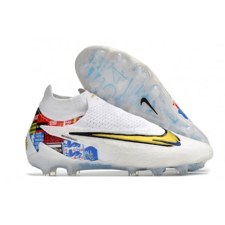 Fotbollsskor Nike Phantom GX Elite DF FG Vit Guld