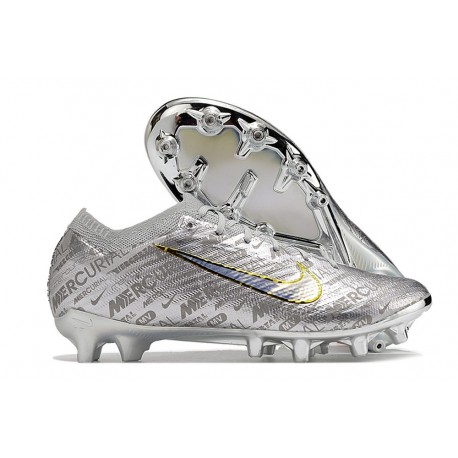 Nike Air Zoom Mercurial Vapor 15 Elite AG-PRO Silver Guld