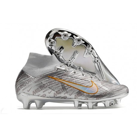 Nike Air Zoom Mercurial Superfly Elite 9 AG Silver