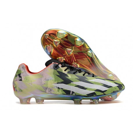 adidas X Crazyfast + FG Lucid Lemon Vit Röd