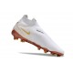 Fotbollsskor Nike Phantom GX Elite DF FG Vit Guld