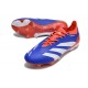 Adidas Predator 24 Elite FG Blå Vit Röd 