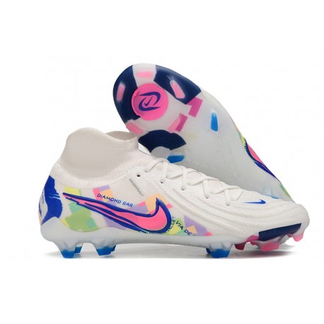 Fotbollsskor Nike Phantom Luna II Elite FG Vit Rosa Blå