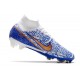 Nike Zoom Mercurial Superfly 9 Elite FG Vit Blå Guld