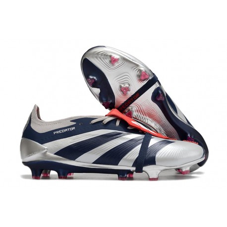 Adidas Predator Tongue Elite FG Silver Svart Röd 