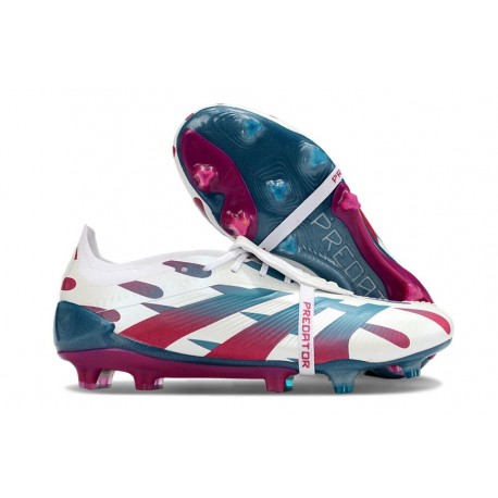 adidas Predator Foldover Tongue Elite FG Vit Röd Blå