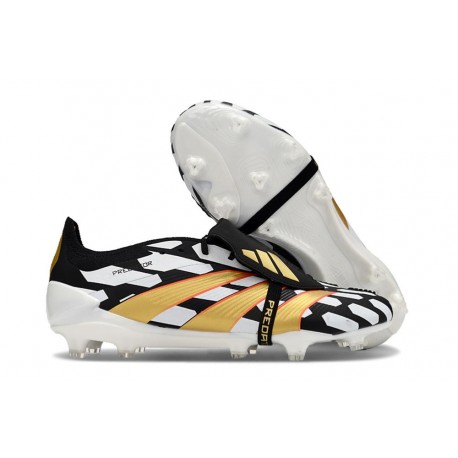 adidas Predator Foldover Tongue Elite FG Svart Vit Guld
