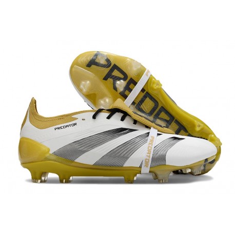 adidas Predator Foldover Tongue Elite FG Vit Guld Silver