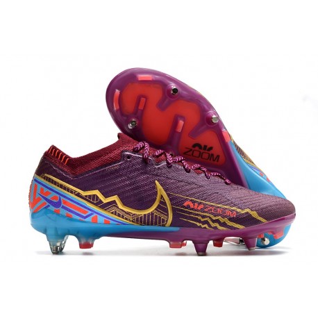 Nike Fotbollsskor Zoom Mercurial Vapor 15 Elite SG-Pro Mbappé Personal Edition - Röd Guld