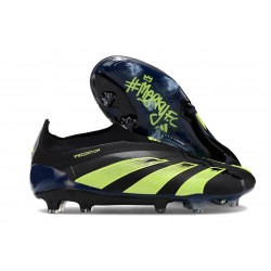 Adidas Predator Elite Snörlösa FG Svart Grön