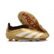 Adidas Predator Elite Snörlösa FG Guld Vit Röd
