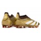 Adidas Predator Elite Snörlösa FG Guld Vit Röd