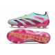 Adidas Predator Elite Snörlösa FG Blå Rosa