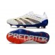 Adidas Predator 24 Elite FG Vit Grå Blå Röd