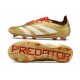 Adidas Predator 24 Elite FG Guld Vit Röd