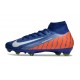 Nike Zoom Mercurial Superfly 10 Elite FG Blå Orange Vit
