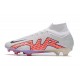 Nike Zoom Mercurial Superfly 9 Elite FG Vit Svart Röd