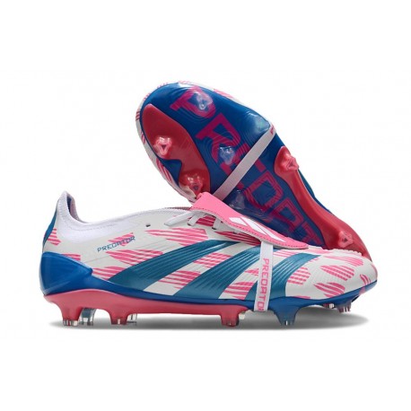 adidas Predator Foldover Tongue Elite FG Reemergence - Vit Blå Rosa