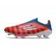 Fotbollsskor för Herrar adidas F50+ Snörlösa Elite FG Röd Vit Blå