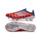 Fotbollsskor för Herrar adidas F50+ Snörlösa Elite FG Röd Vit Blå