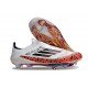 Fotbollsskor för Herrar adidas F50+ Snörlösa Elite FG X Messi Vit Svart Röd 