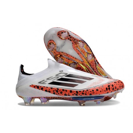 Fotbollsskor för Herrar adidas F50+ Snörlösa Elite FG X Messi Vit Svart Röd 
