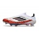 Fotbollsskor för Herrar adidas F50+ Snörlösa Elite FG X Messi Vit Svart Röd 