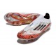 Fotbollsskor för Herrar adidas F50+ Snörlösa Elite FG X Messi Vit Svart Röd 