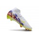 Nike Air Zoom Mercurial Superfly X Elite FG Vit Gul Lila