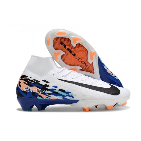 Nike Air Zoom Mercurial Superfly X Elite FG Vit Blå Svart