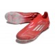 adidas F50 Elite Laceless FG Röd Silver