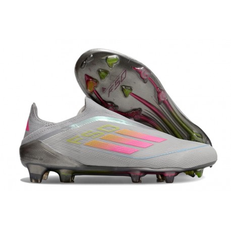 adidas F50 Elite Laceless FG Grå Rosa