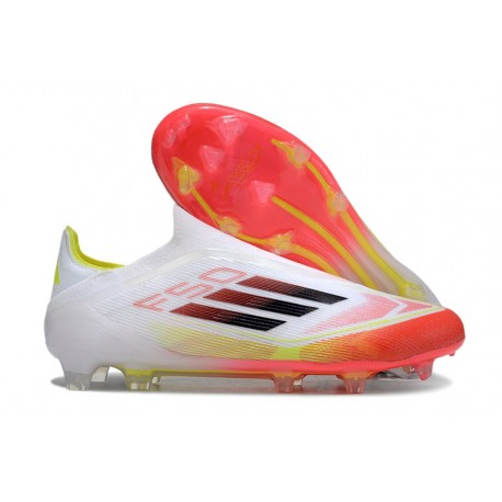 adidas F50 Elite Laceless FG Vit Röd Svart