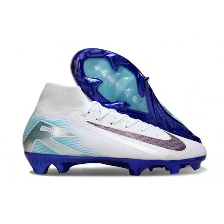 Nike Air Zoom Mercurial Superfly X Elite FG Vit Blå Svart