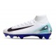 Nike Air Zoom Mercurial Superfly X Elite FG Vit Blå Svart