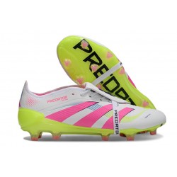 Adidas Predator Foldover Tongue Elite FG Vit Rosa Gul