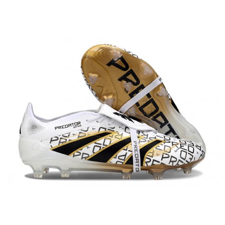 Adidas Predator Tongue 25 Elite FG Vit Svart Guld