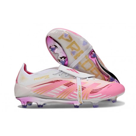 Adidas Predator Tongue 25 Elite FG Vit Rosa