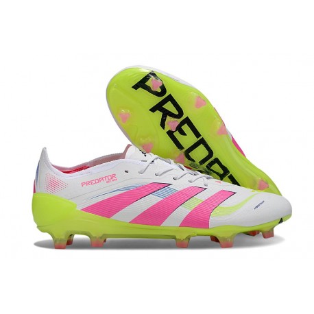 Fotbollsskor Adidas Predator Elite FG Vit Rosa Gul