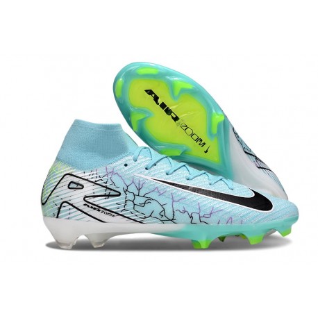Fotbollsskor Nike Mercurial Superfly X Elite FG Grön Svart Vit 