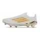 Fotbollsskor för Herrar adidas F50+ Snörlösa Elite FG Vit Guld