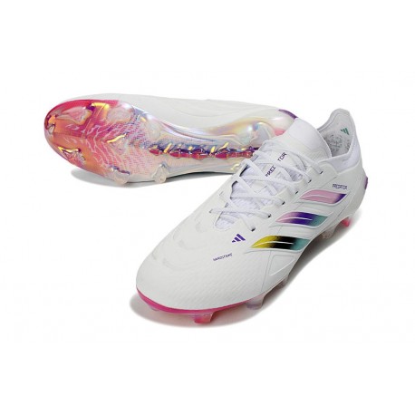 Adidas Predator Elite FG Fotbollsskor Vit Rosa