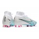 Nike Zoom Mercurial Superfly 9 Elite FG Vit Blå