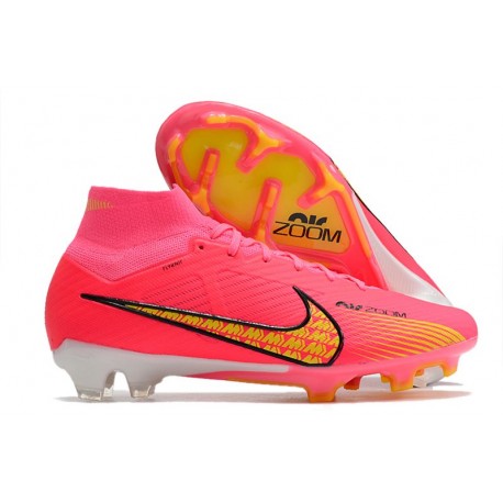 Nike Zoom Mercurial Superfly 9 Elite FG Röd Gul
