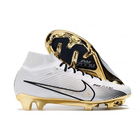 Nike Zoom Mercurial Superfly 9 Elite FG Vit Guld