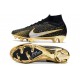 Nike Zoom Mercurial Superfly IX Elite FG Svart Guld Silver