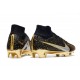 Nike Zoom Mercurial Superfly IX Elite FG Svart Guld Silver