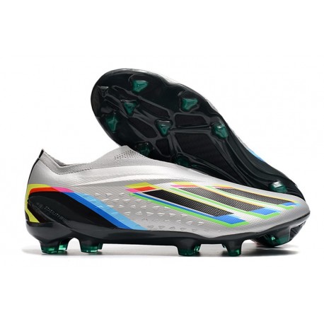 Fotbollsskor adidas X Speedportal+ FG Beyond Fast - Silver Svart Gul